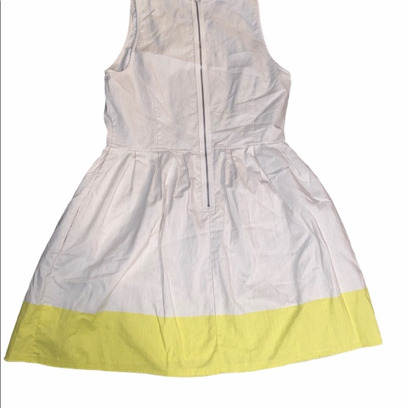 Size 12 Gap Linen Blend Dress with Yellow Trim - Picture 3 of 11